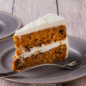 Pastel de Zanahoria con Crema de Queso