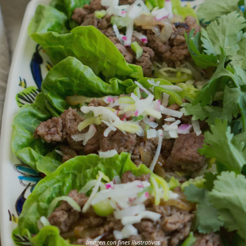 Tacos de Lechuga con Barbacoa Paleo